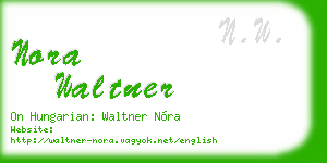 nora waltner business card